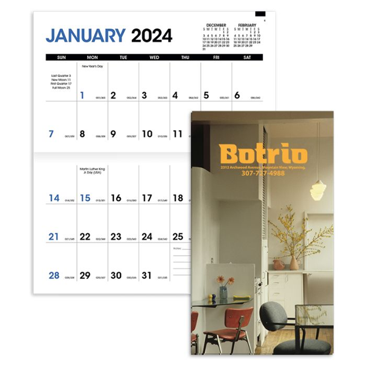 FULL COLOUR CUSTOM COVER MONTHLY PLANNER