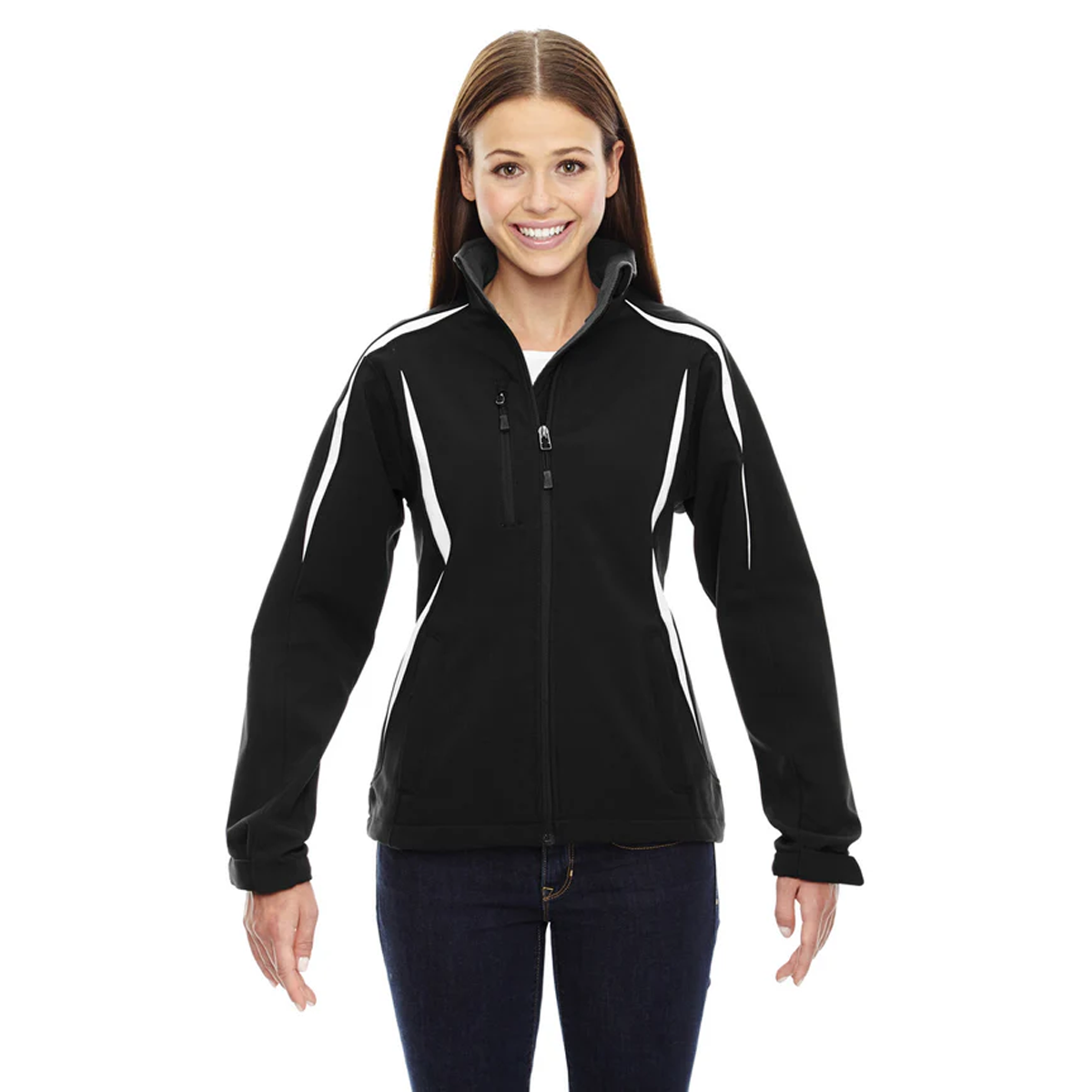 NORTH END LADIES ENZO COLORBLOCK SOFTSHELL JACKET