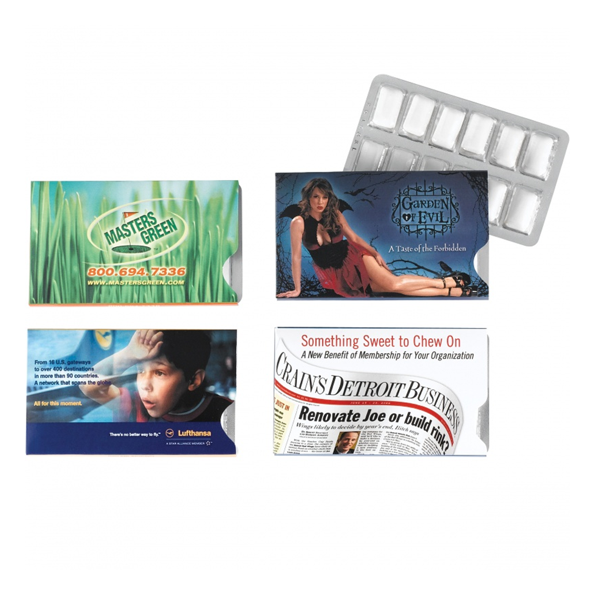 NC CUSTOM SUGAR FREE PEPPERMINT GUM PACK 12-PIECES