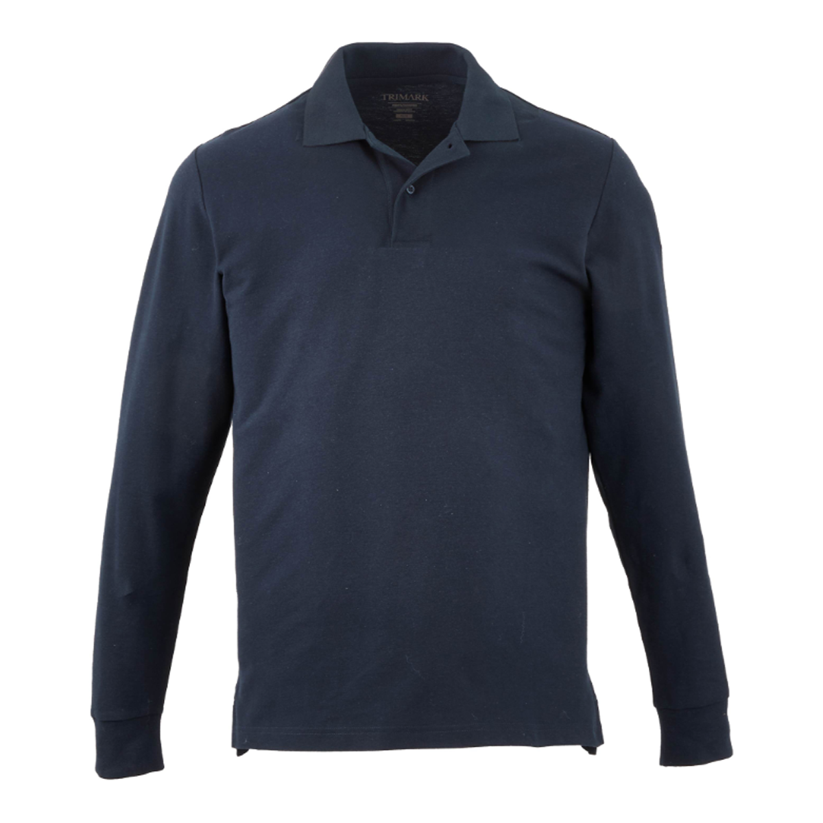 TRIMARK MEN'S PALO LONG SLEEVE 100% COTTON PIQUE POLO SHIRT
