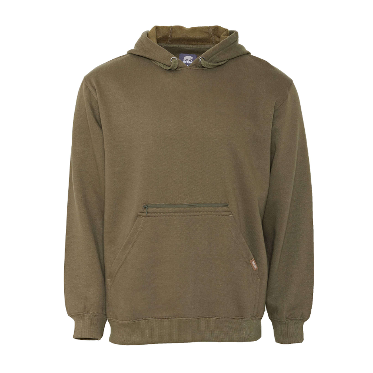 BERNE MEN'S HERTIAGE ZIPPERED HOODED PULLOVER SWEATSHIRT