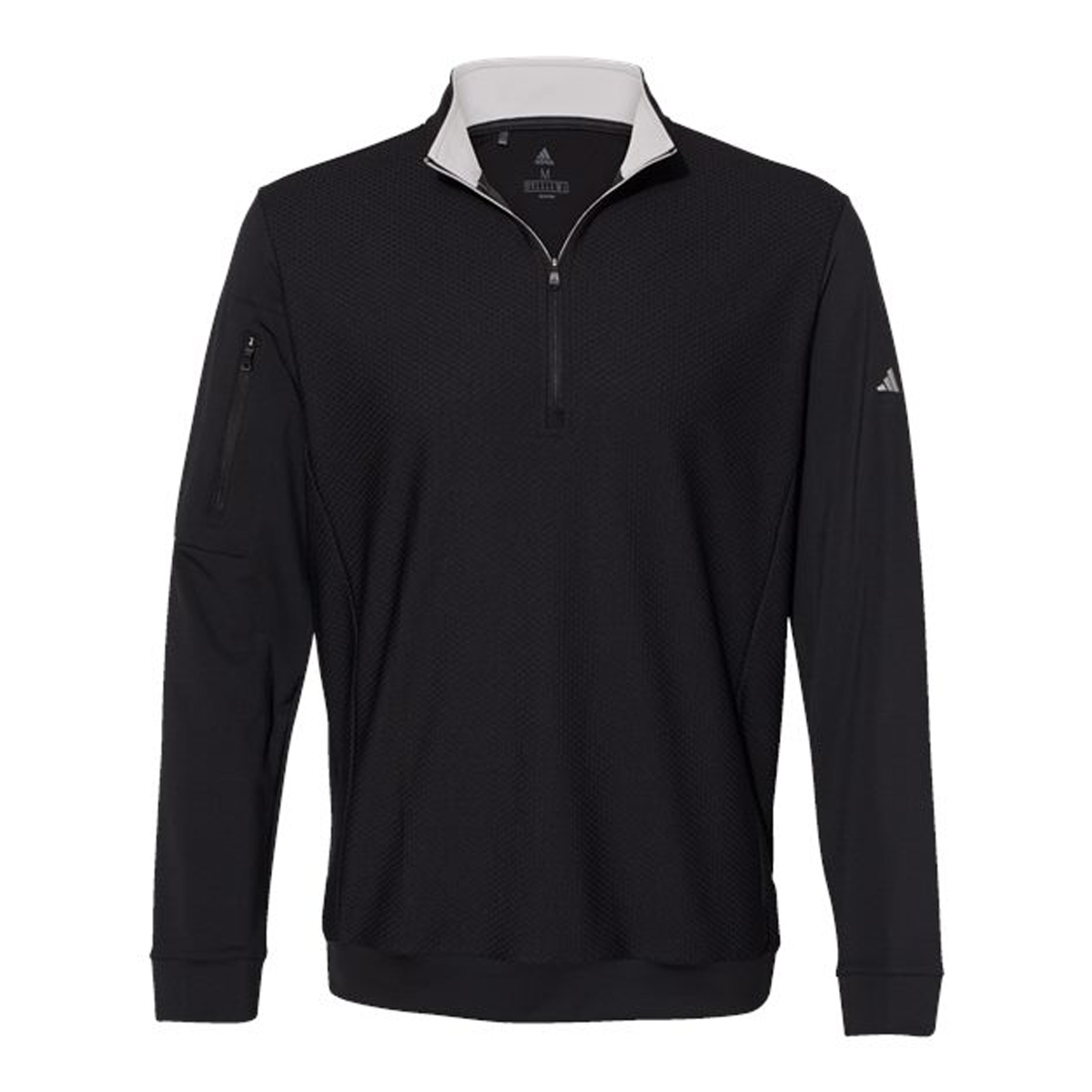 ADIDAS PERFORMANCE TEXTURED QUARTER-ZIP PULLOVER
