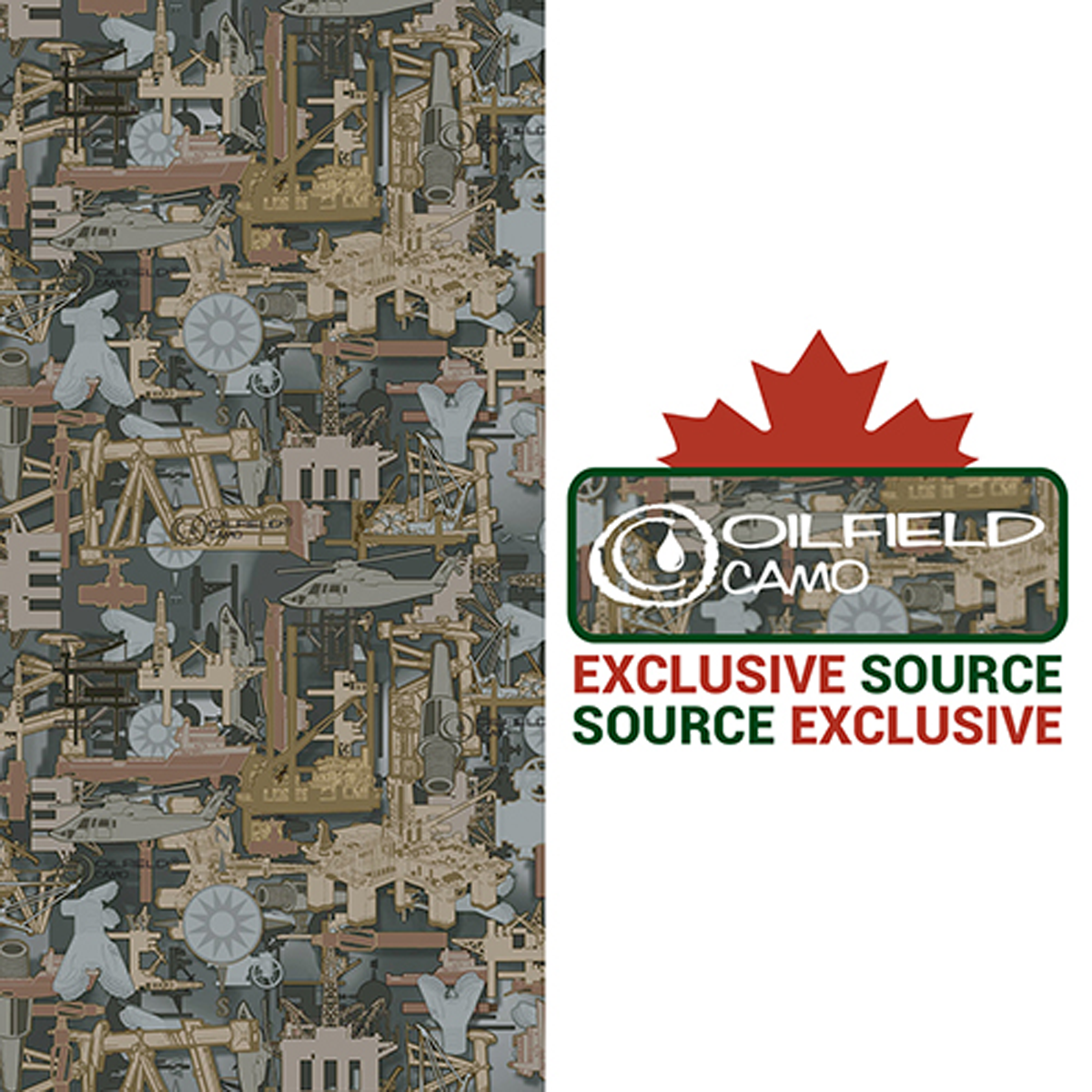 AJM 6-PANEL OILFIELD CAMO ADJUSTABLE HAT
