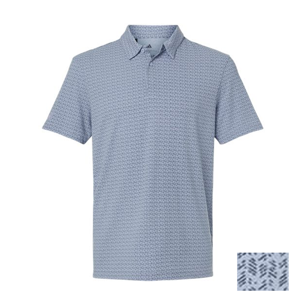 ADIDAS MEN'S BLENDED PRINTED POLO SHIRT