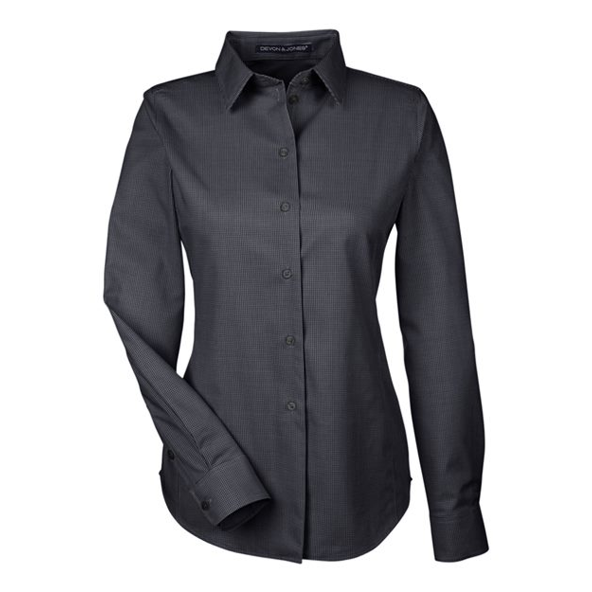 DEVON & JONES LADIES CROWN COLLECTION ROYAL DOBBY WOVEN DRESS SHIRT