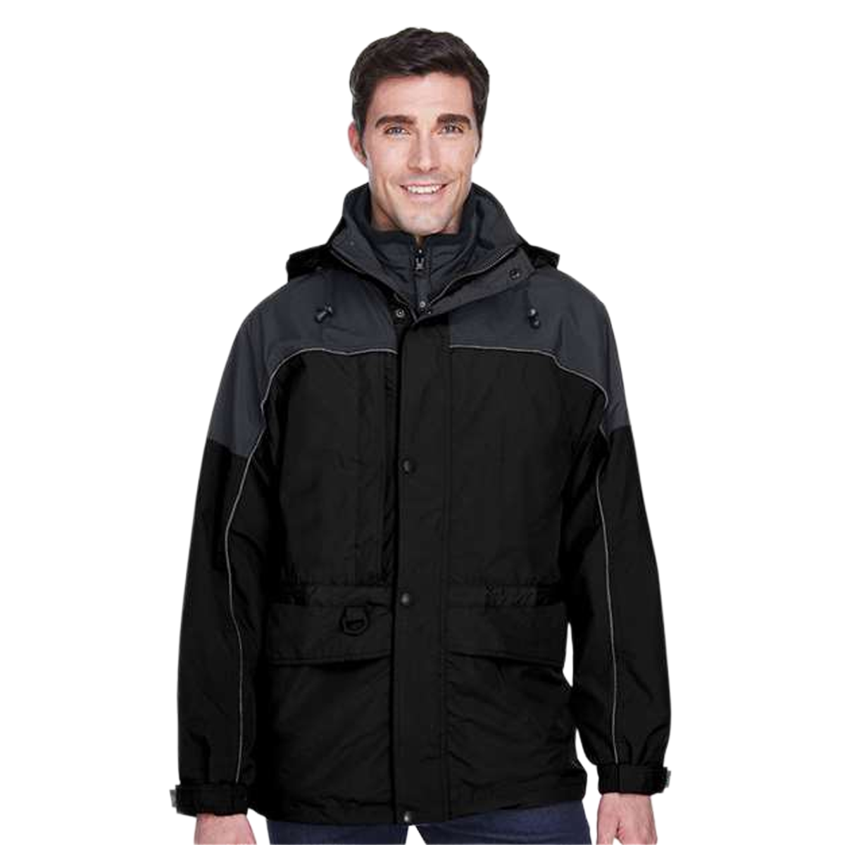 NORTH END MEN'S 3-IN-1 TWO-TONE PARKA