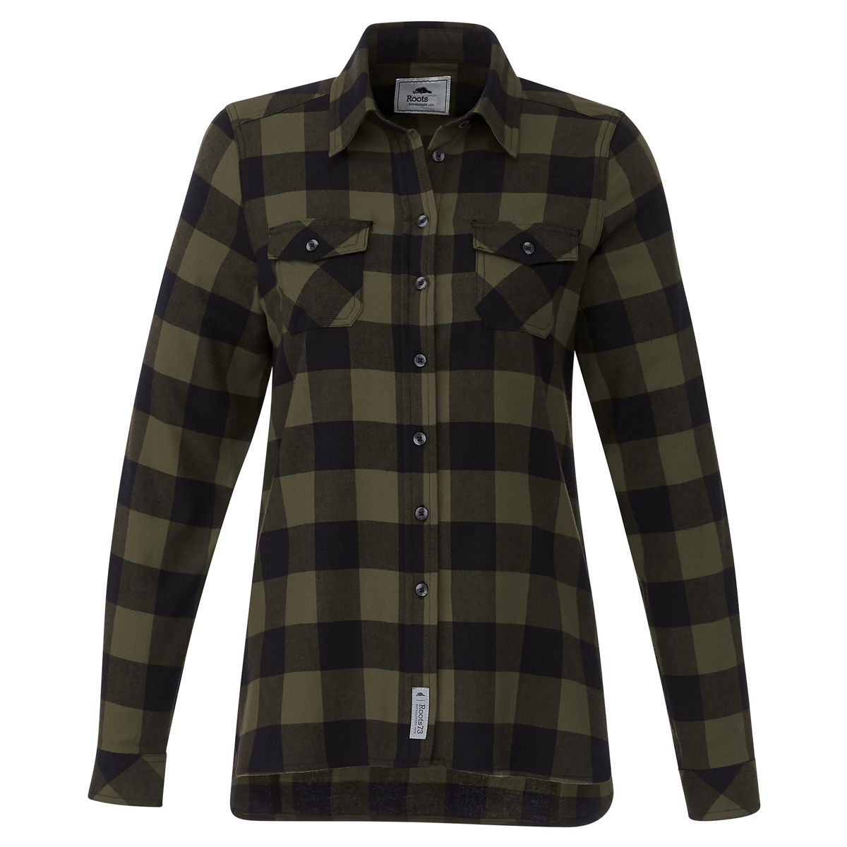 ROOTS73 LADIES SPRUCE LAKE PLAID LONG SLEEVE SHIRT
