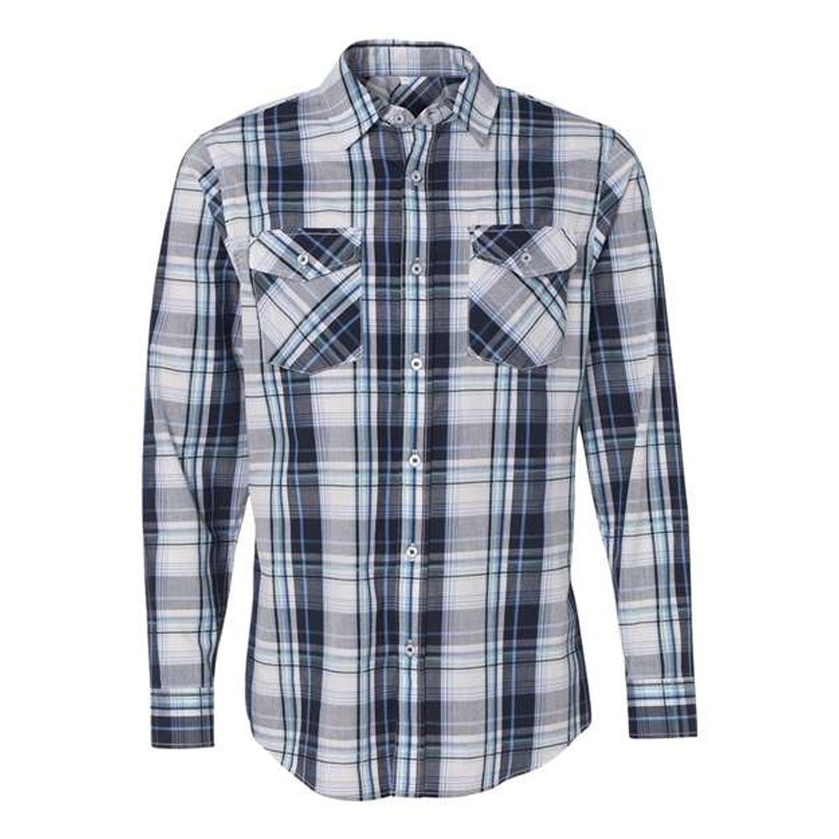 BURNSIDE MEN'S LONG SLEEVE PLAID DRESS SHIRT