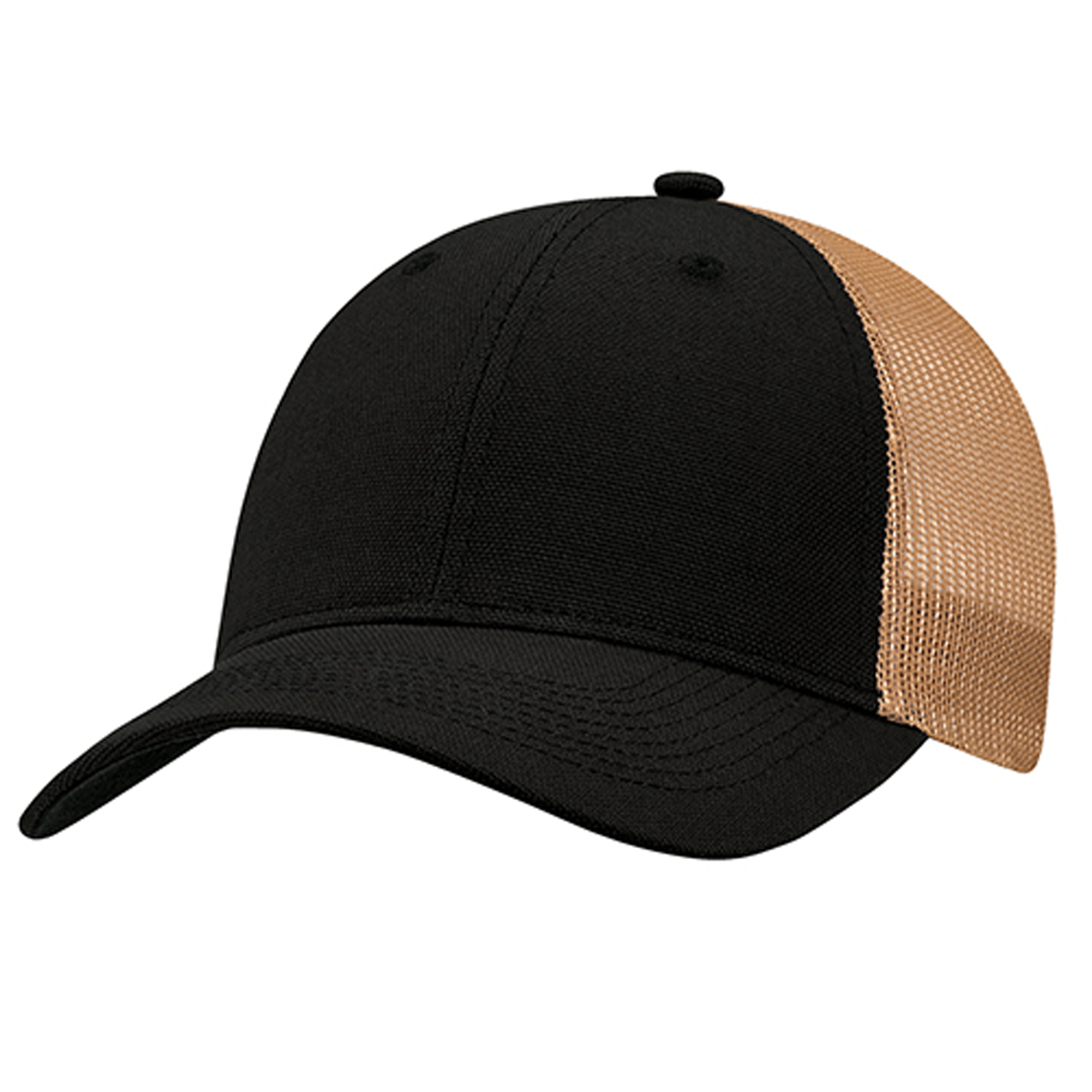 AJM 6-PANEL DUCK CANVAS POLY MESH ADJUSTABLE HAT