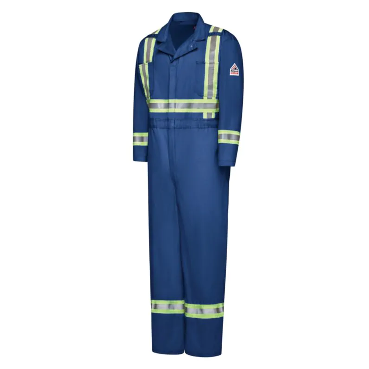 BULLWARK FR MEN'S CLASSIC COVERALL WITH YELLOW & SILVER REFLECTIVE TRIM