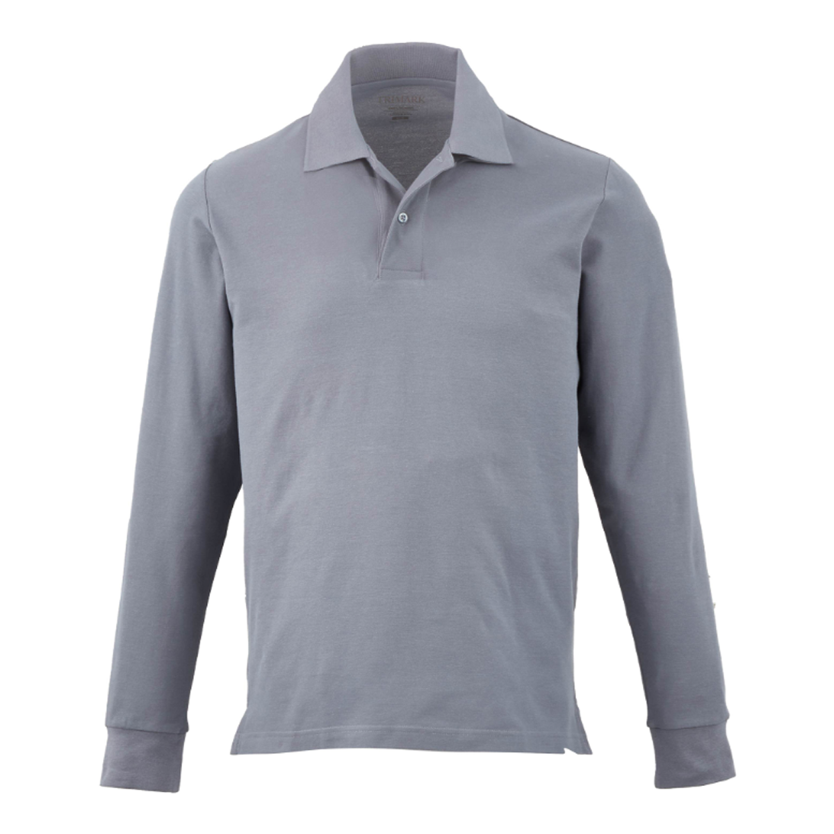 TRIMARK MEN'S PALO LONG SLEEVE 100% COTTON PIQUE POLO SHIRT