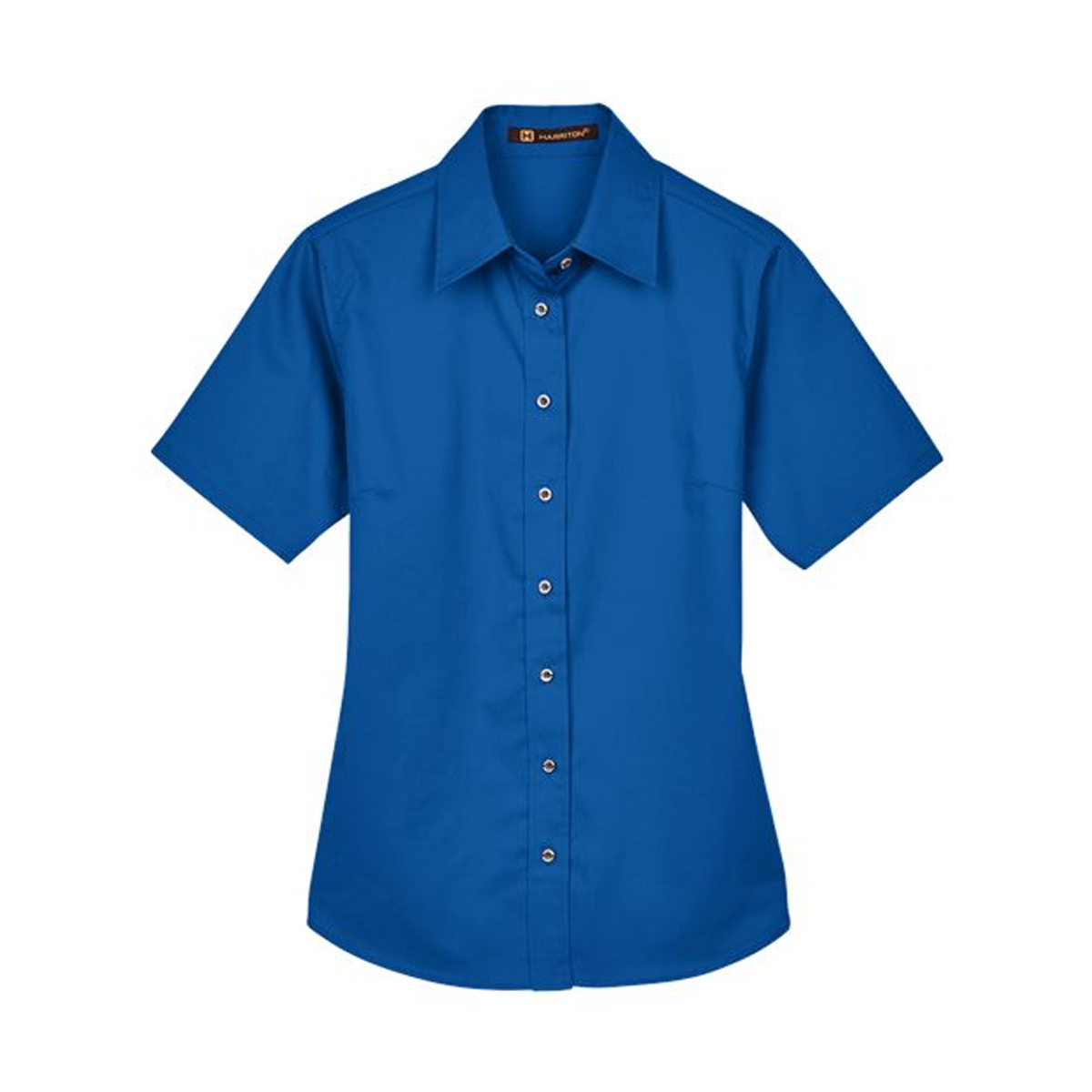 HARRITON LADIES EASY BLEND SHORT SLEEVE TWILL DRESS SHIRT WITH STAIN RELEASE