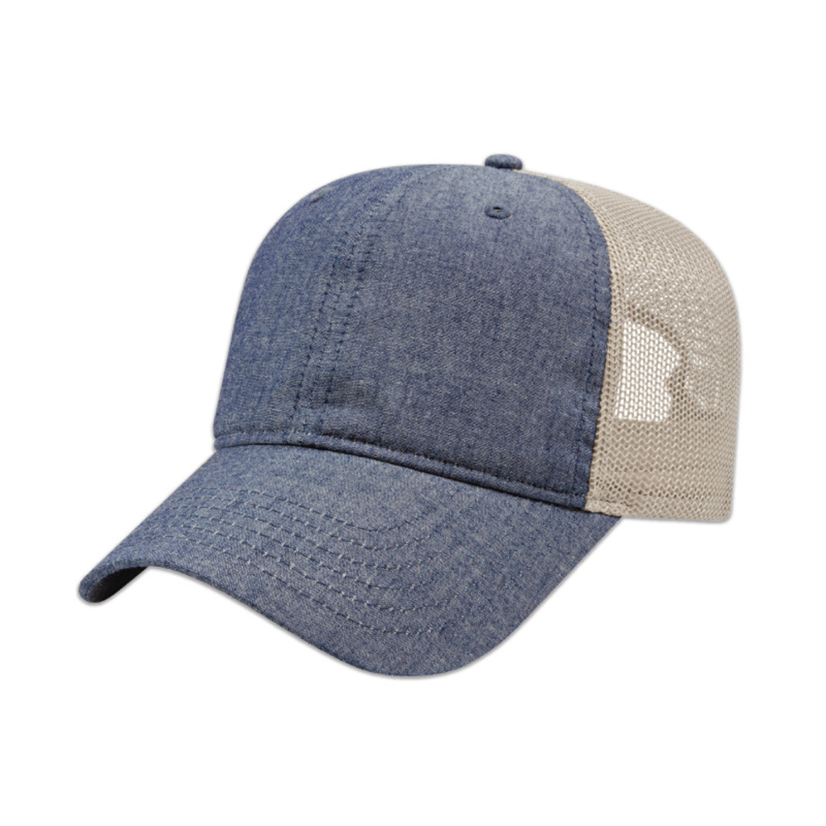 CAP AMERICA CHAMBRAY UNSTRUCTURED MESH SNAPBACK HAT