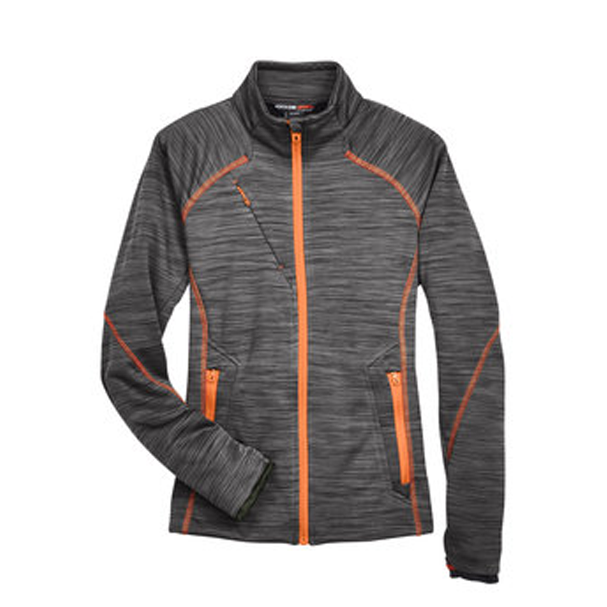 NORTH END LADIES FLUX MELANGE BONDED FLEECE JACKET