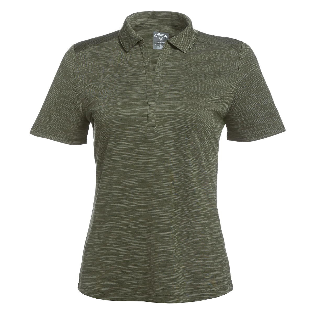 CALLAWAY LADIES BROKEN STRIPE TEXTURE POLO