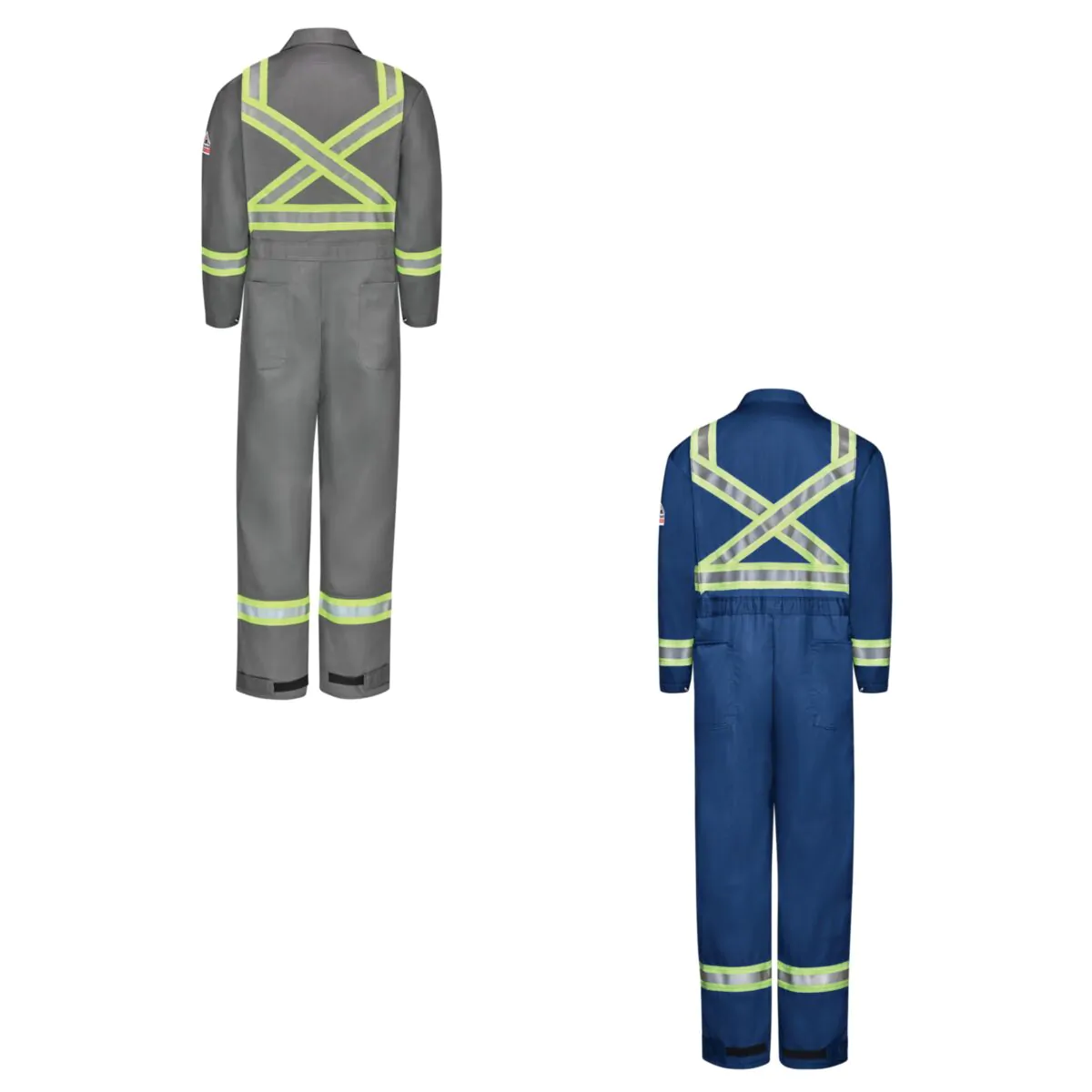 BULLWARK FR MEN'S CLASSIC COVERALL WITH YELLOW & SILVER REFLECTIVE TRIM