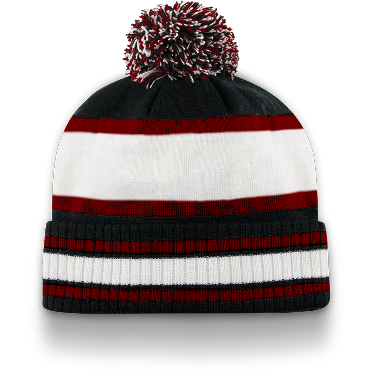 DIVISION TRADITIONAL RIBBED CUFF TOQUE WITH POM