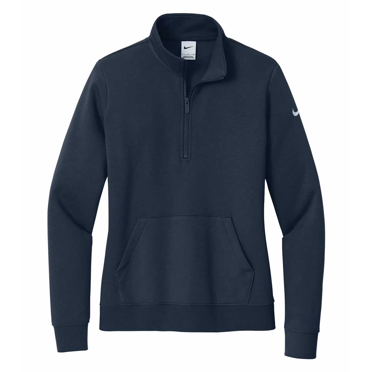 NIKE LADIES CLUB FLEECE SLEEVE SWOOSH 1/2 ZIP