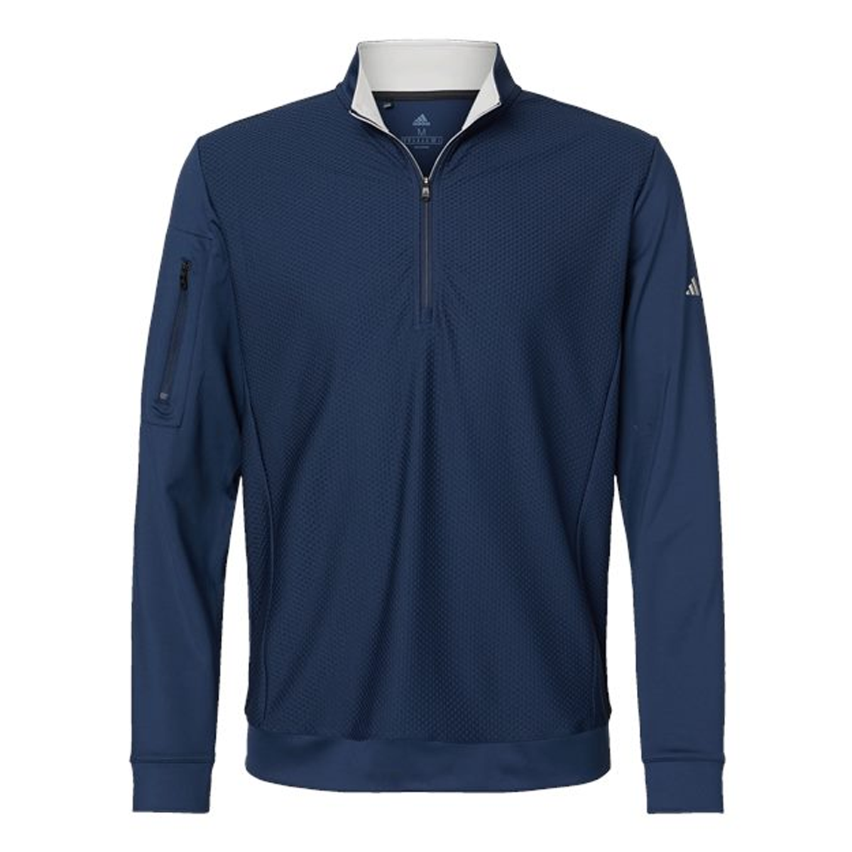 ADIDAS PERFORMANCE TEXTURED QUARTER-ZIP PULLOVER