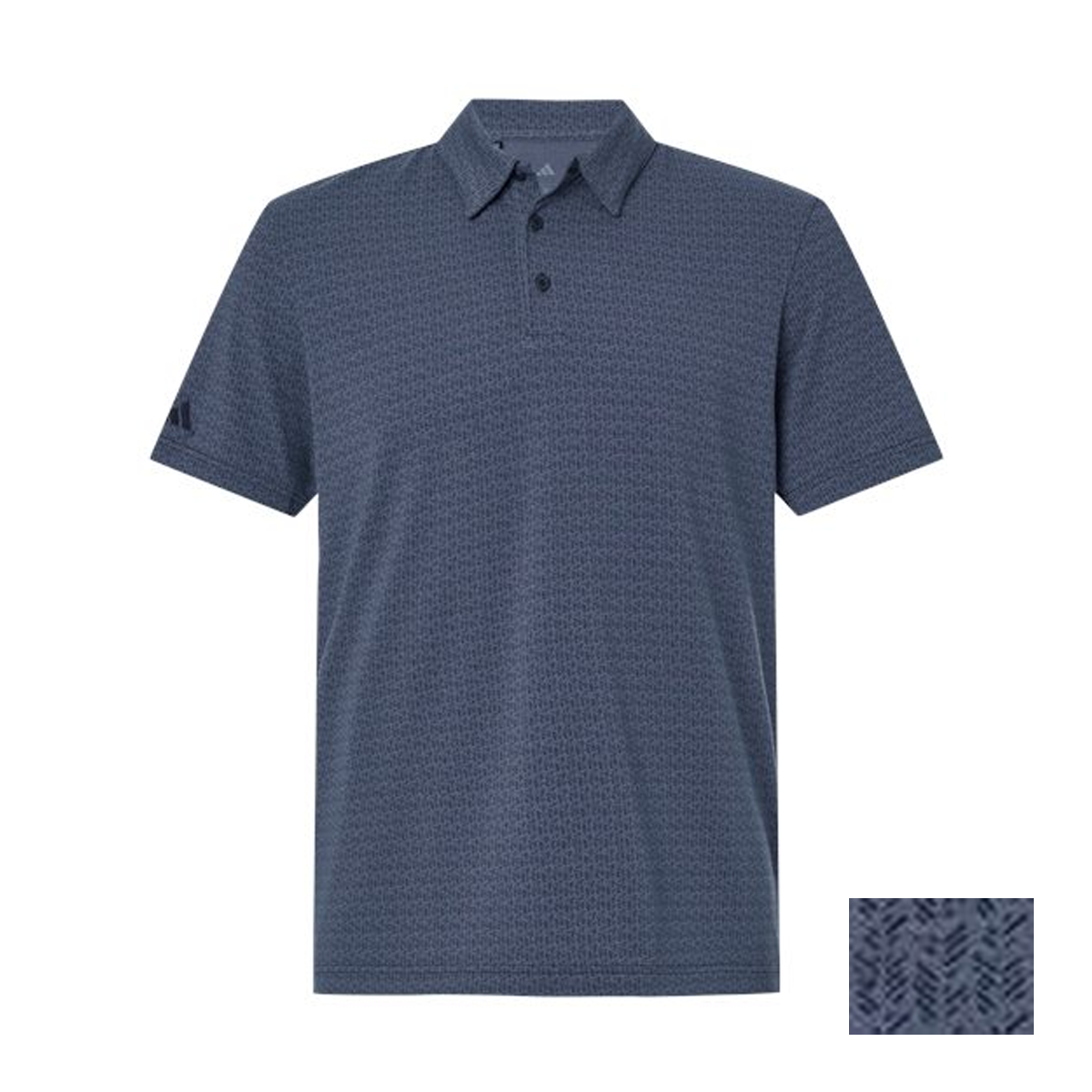 ADIDAS MEN'S BLENDED PRINTED POLO SHIRT