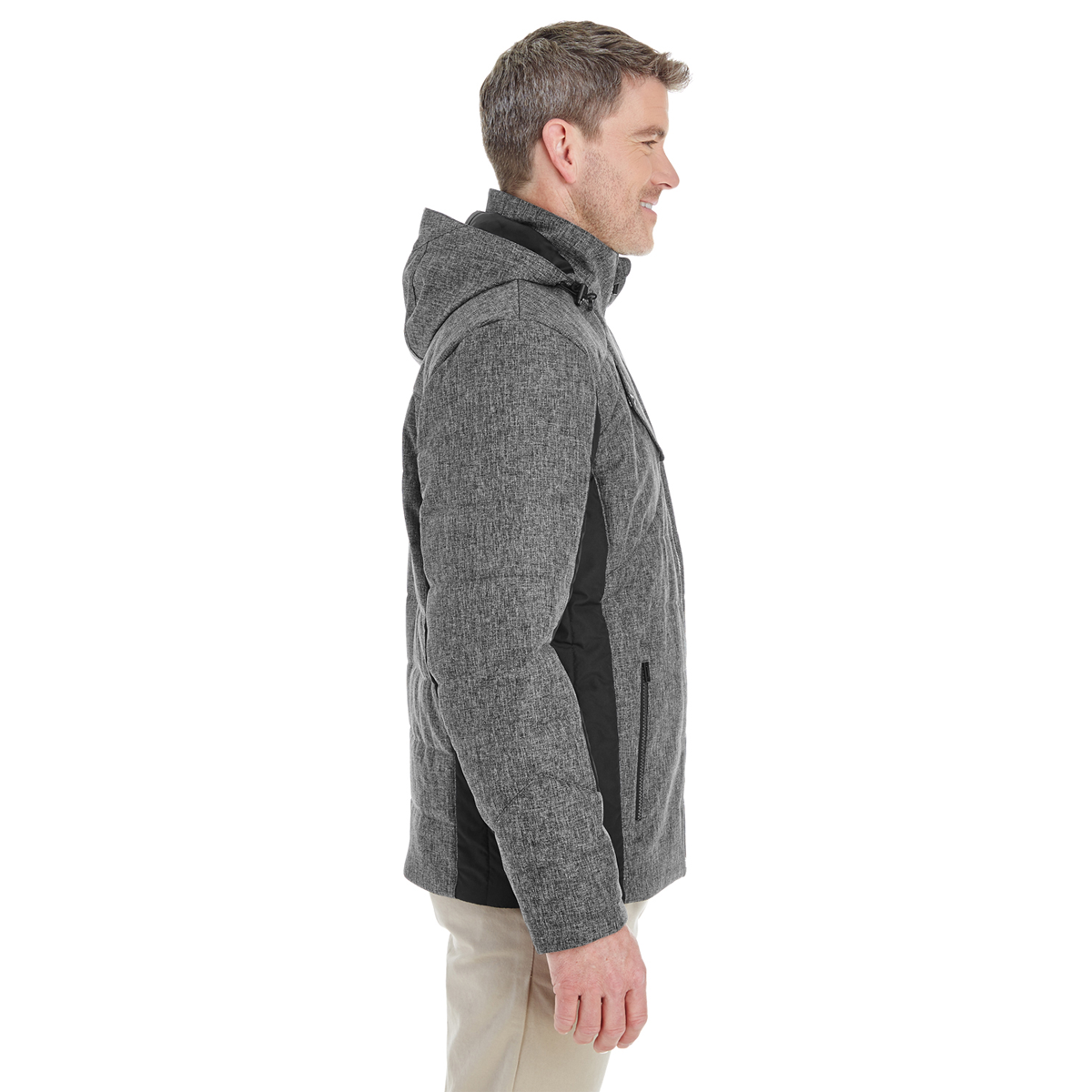 DEVON & JONES MEN'S MIDTOWN FABRIC BLOCK INSULATED JACKET