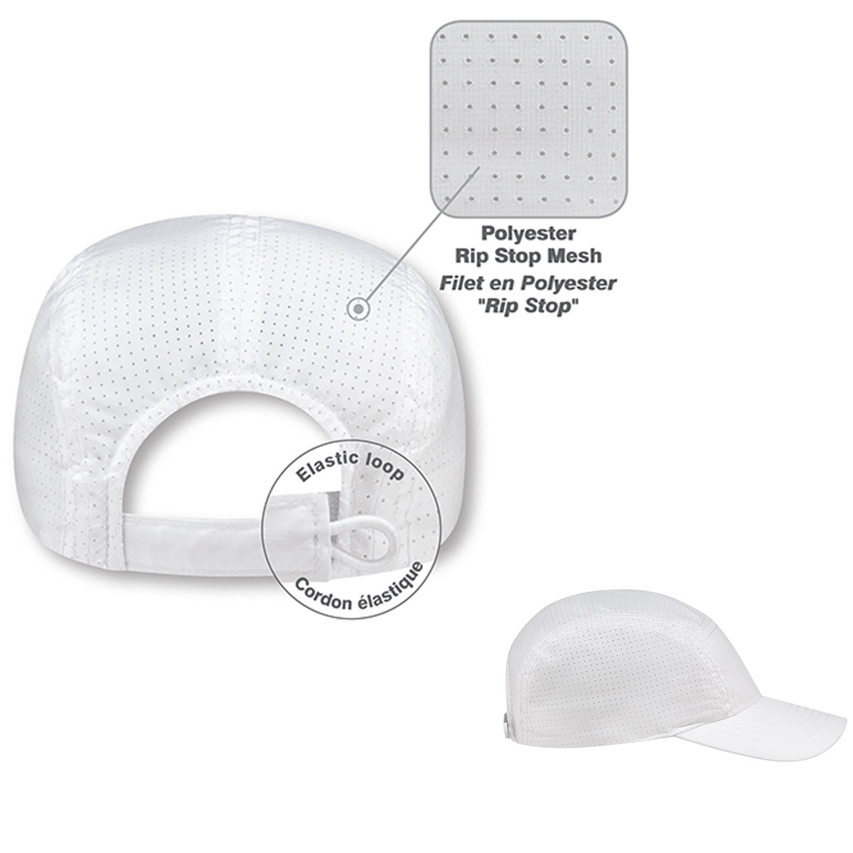 AJM 5-PANEL RUNNER STYLE COOL & DRY SWEATBAND HAT