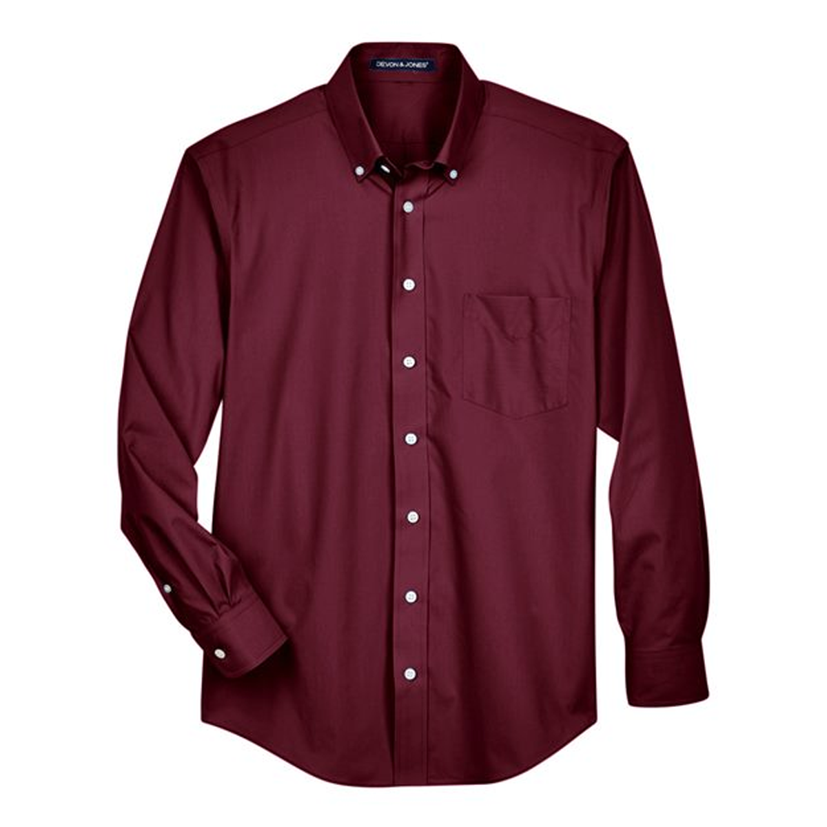 DEVON & JONES MEN'S CROWN COLLECTION BROADCLOTH WOVEN DRESS SHIRT