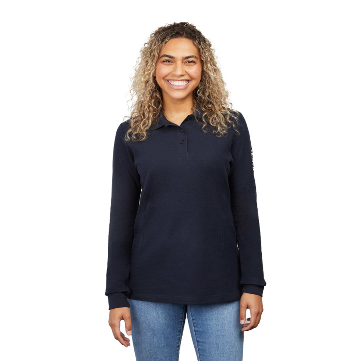 TRIMARK LADIES PALO LONG SLEEVE 100% COTTON PIQUE POLO SHIRT
