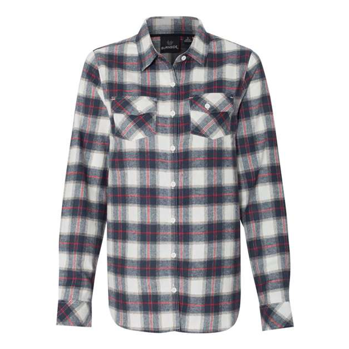 BURNSIDE LADIES YARN-DYED LONG-SLEEVE FLANNEL SHIRT