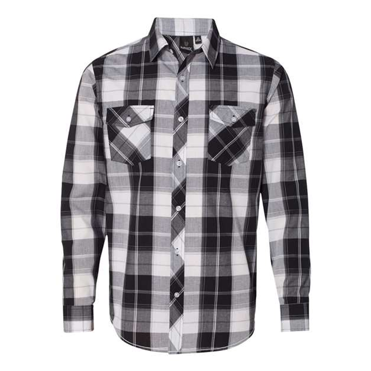 BURNSIDE MEN'S LONG SLEEVE PLAID DRESS SHIRT