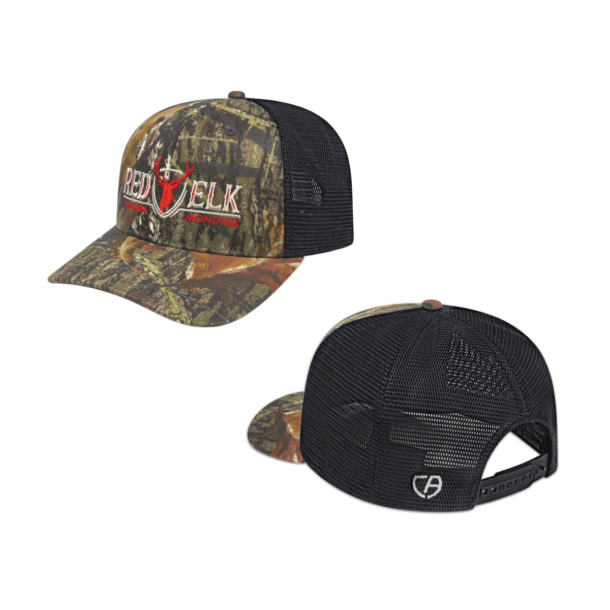 FLEXFIT 110 CAMO TRUCKER MESH BACK HAT