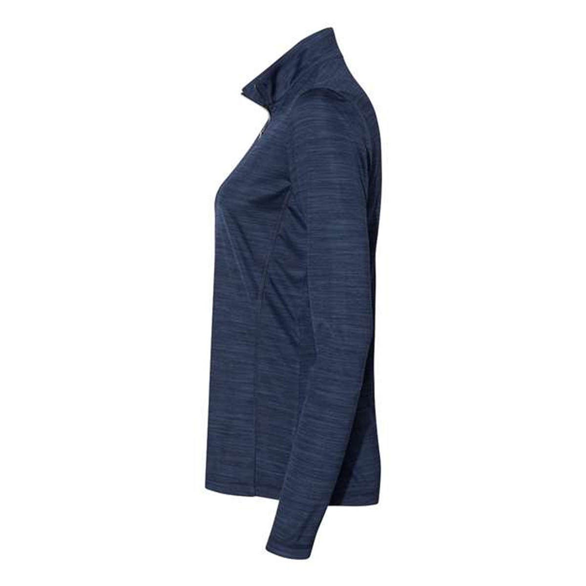 ADIDAS LADIES LIGHTWEIGHT MELANGE QUARTER-ZIP PULLOVER