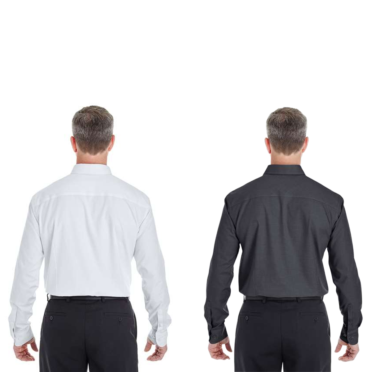 DEVON & JONES MEN'S CROWN COLLECTION ROYAL DOBBY WOVEN DRESS SHIRT