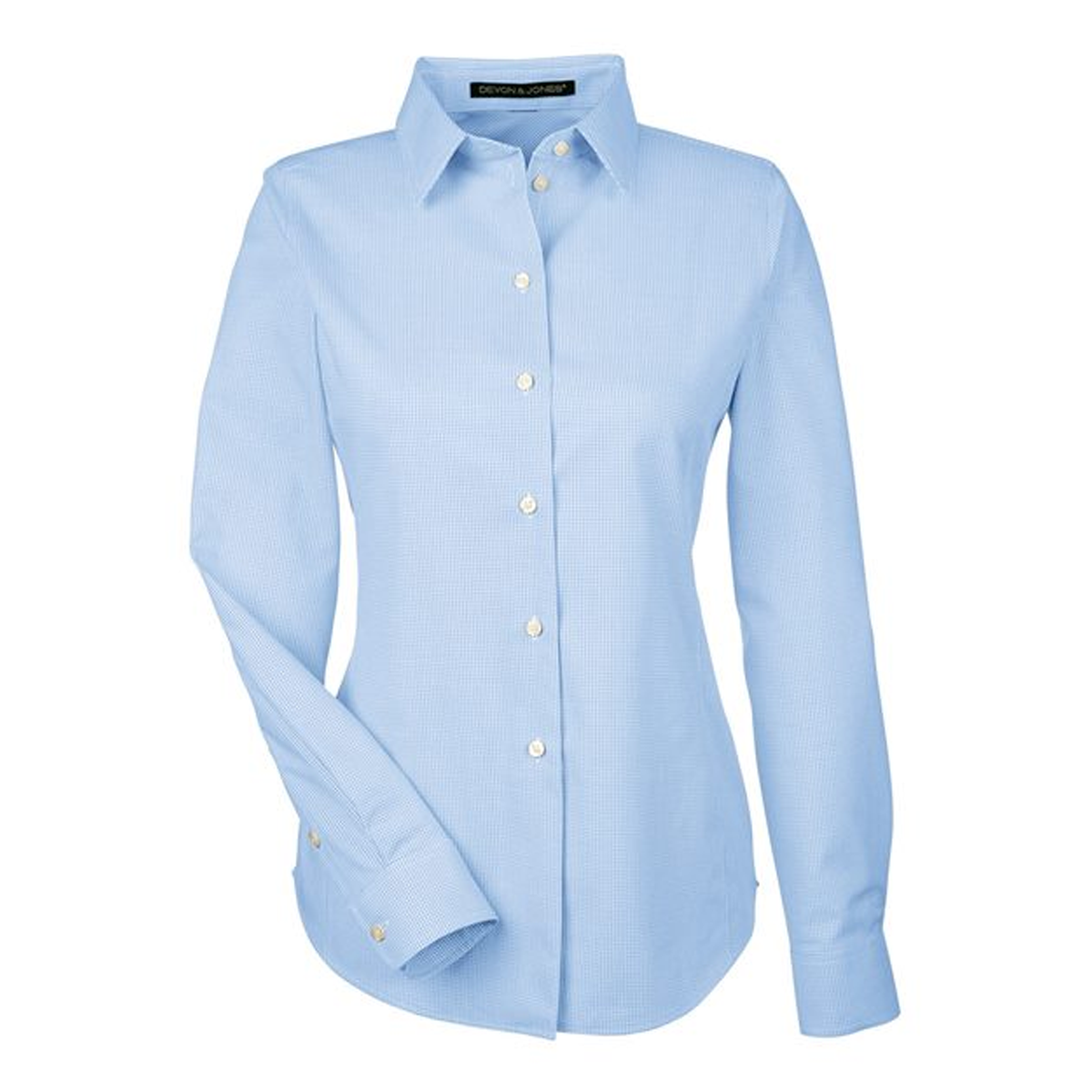 DEVON & JONES LADIES CROWN COLLECTION ROYAL DOBBY WOVEN DRESS SHIRT