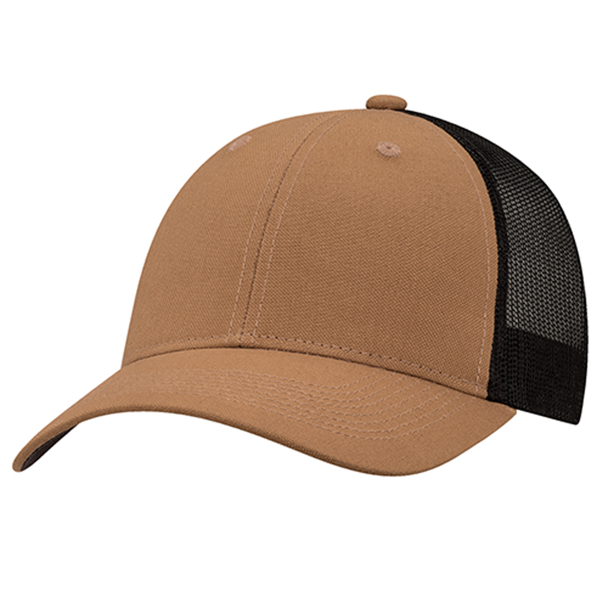 AJM 6-PANEL DUCK CANVAS POLY MESH ADJUSTABLE HAT