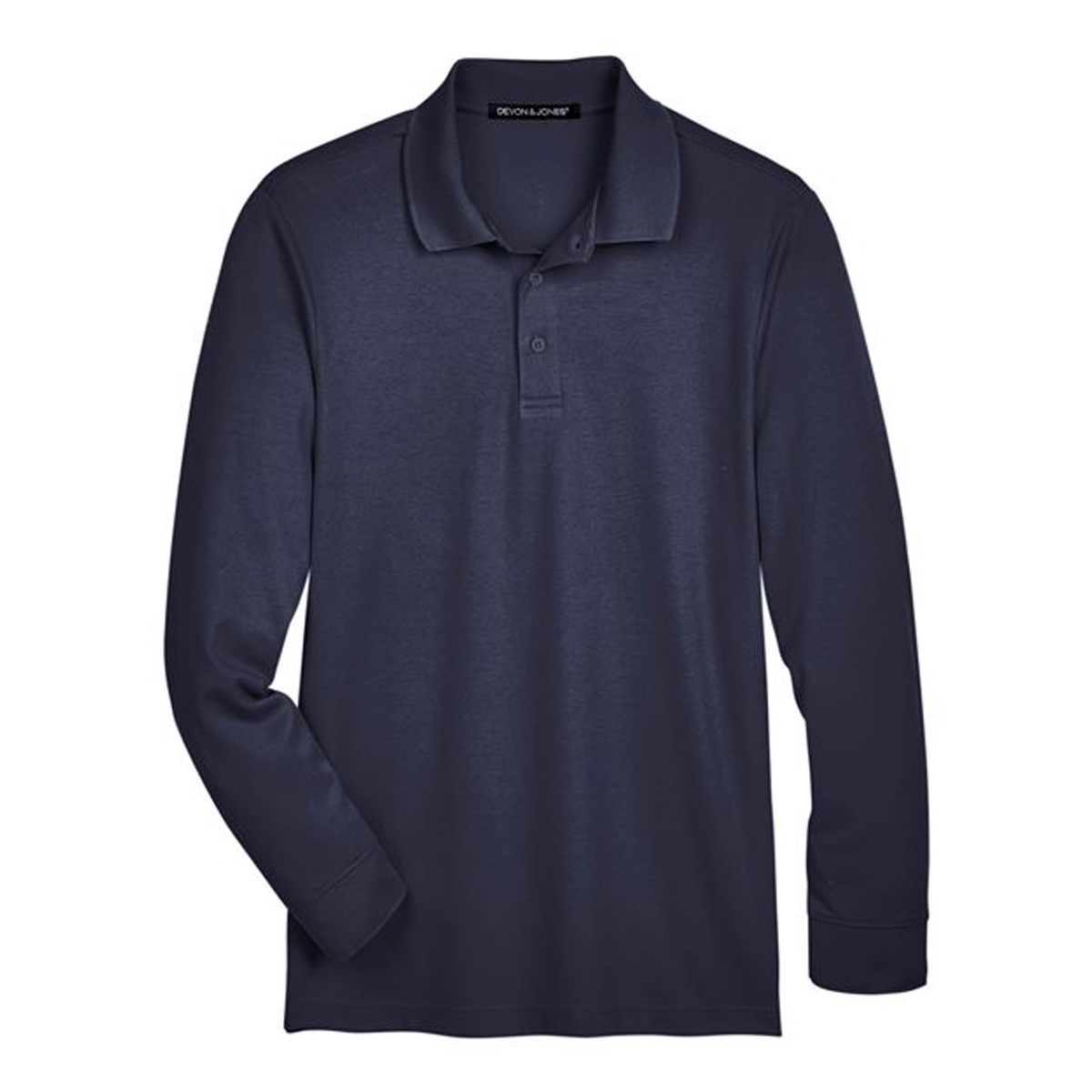 DEVON & JONES MEN'S CROWNLUX PERFORMANCE PLAITED LONG SLEEVE POLO