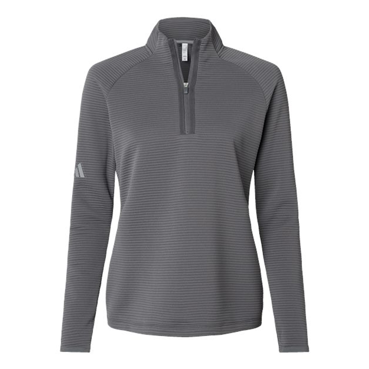 ADIDAS LADIES SPACER QUARTER-ZIP PULLOVER