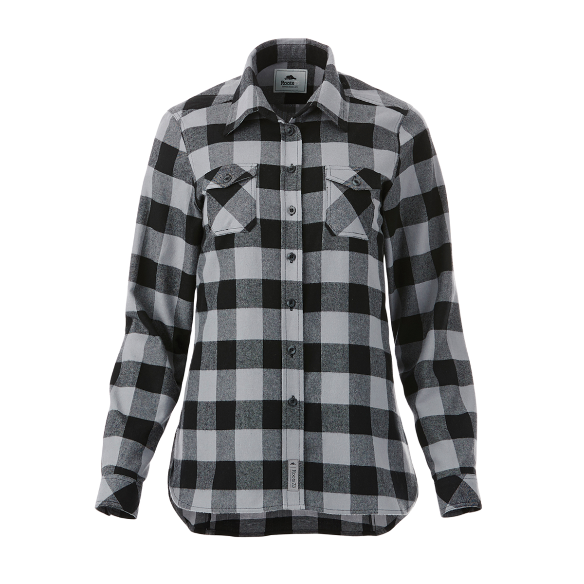 ROOTS73 LADIES SPRUCE LAKE PLAID LONG SLEEVE SHIRT