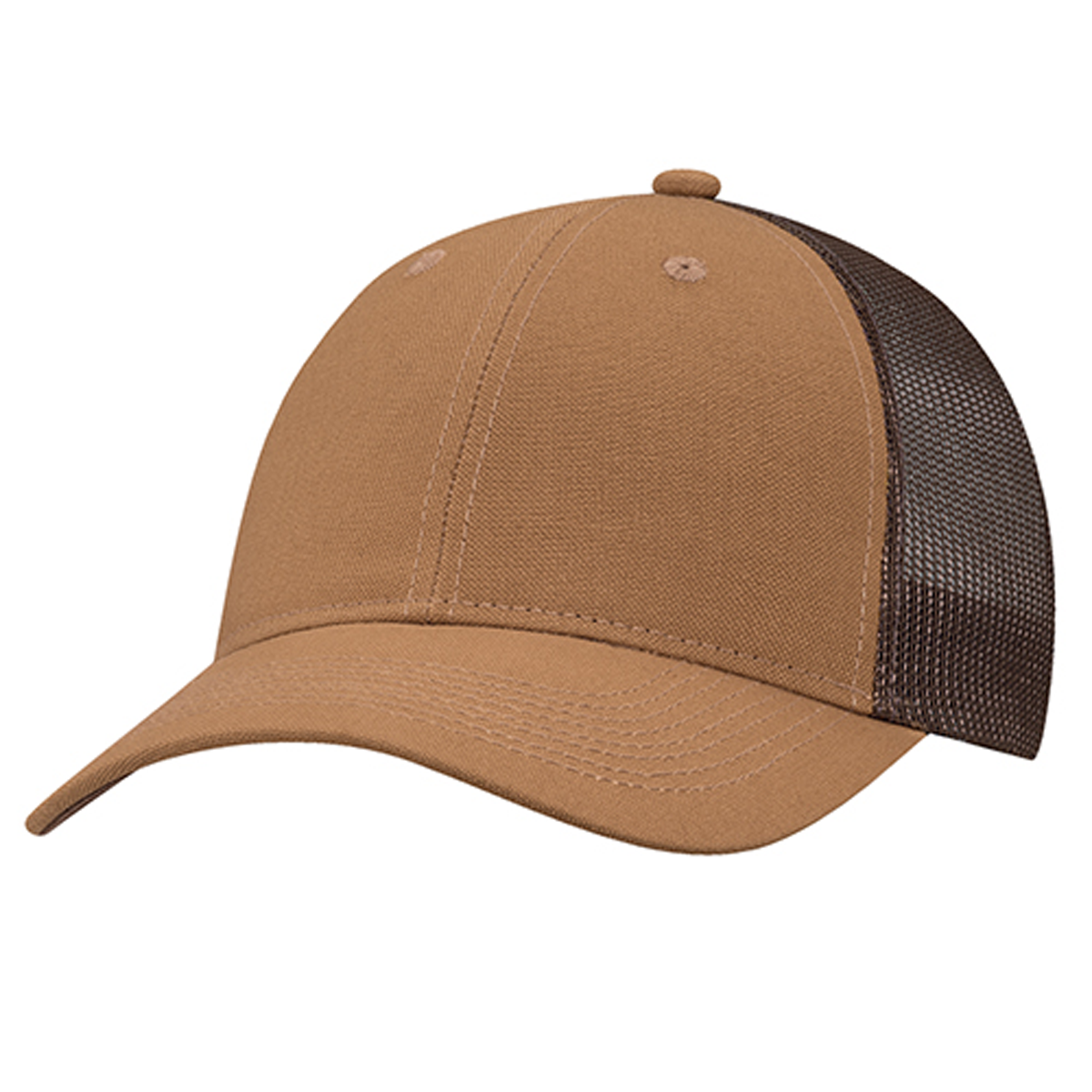 AJM 6-PANEL DUCK CANVAS POLY MESH ADJUSTABLE HAT