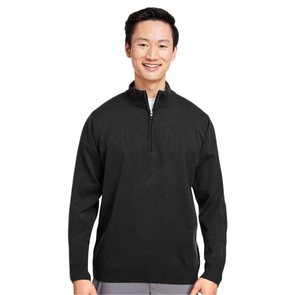 HARRITON ADULT PILBLOC QUARTER-ZIP PULLOVER SWEATER