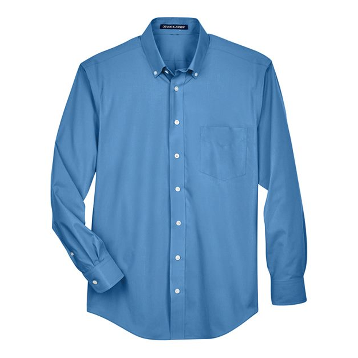 DEVON & JONES MEN'S CROWN COLLECTION BROADCLOTH WOVEN DRESS SHIRT