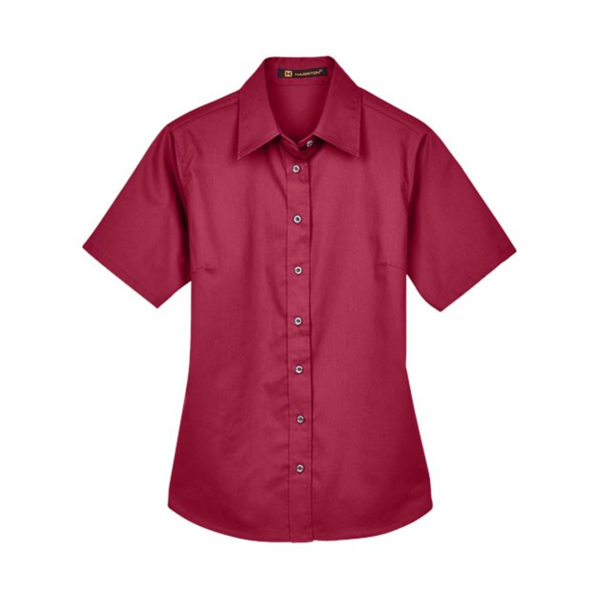HARRITON LADIES EASY BLEND SHORT SLEEVE TWILL DRESS SHIRT WITH STAIN RELEASE
