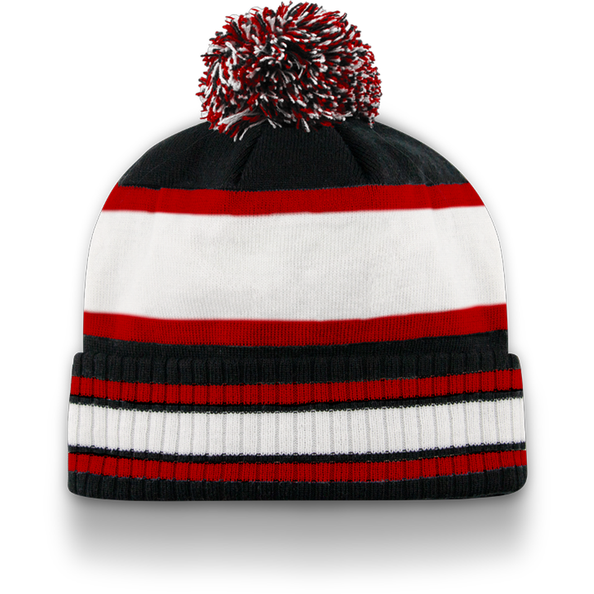 DIVISION TRADITIONAL RIBBED CUFF TOQUE WITH POM