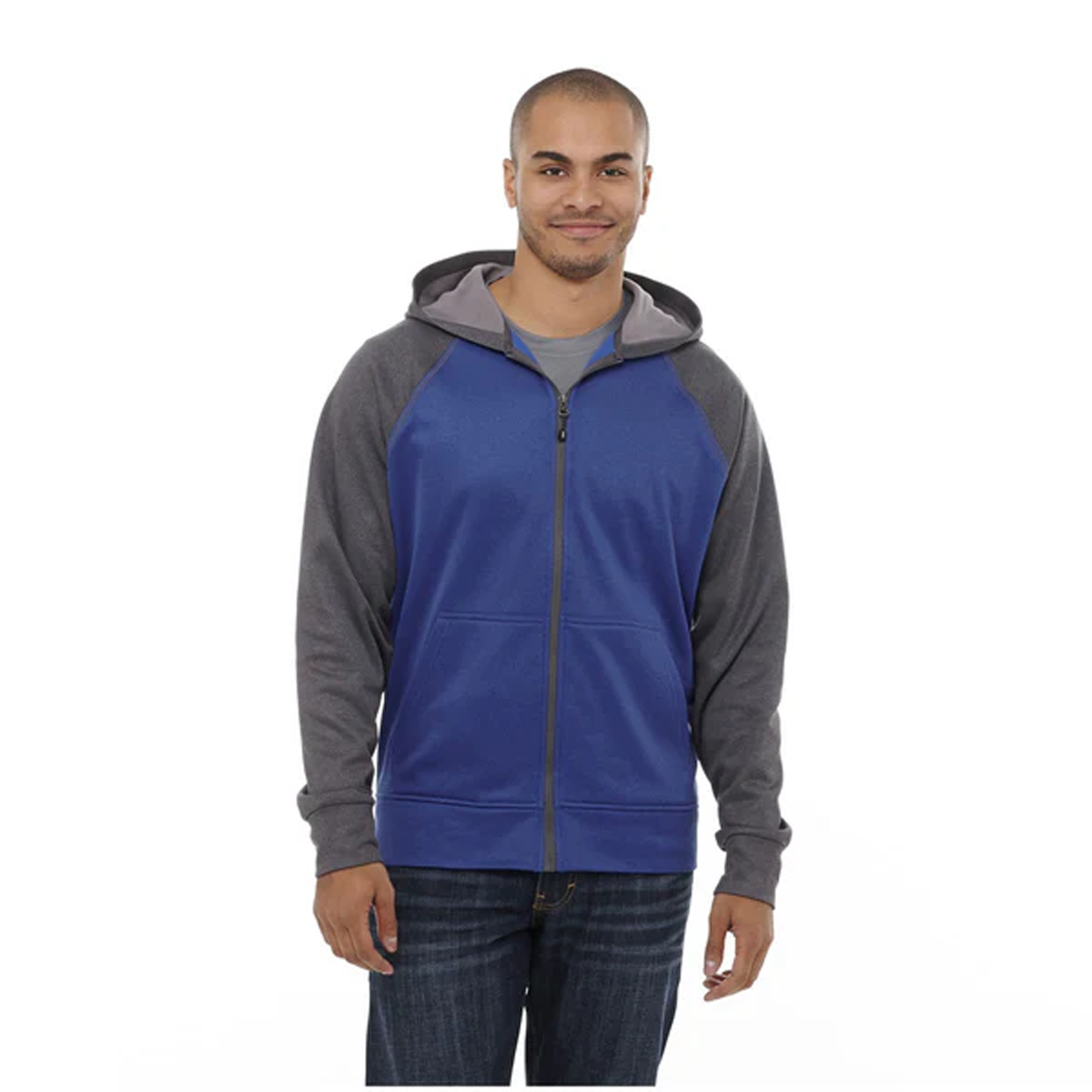 ELEVATE MEN’S ANSHI KNIT FULL-ZIP HOODIE