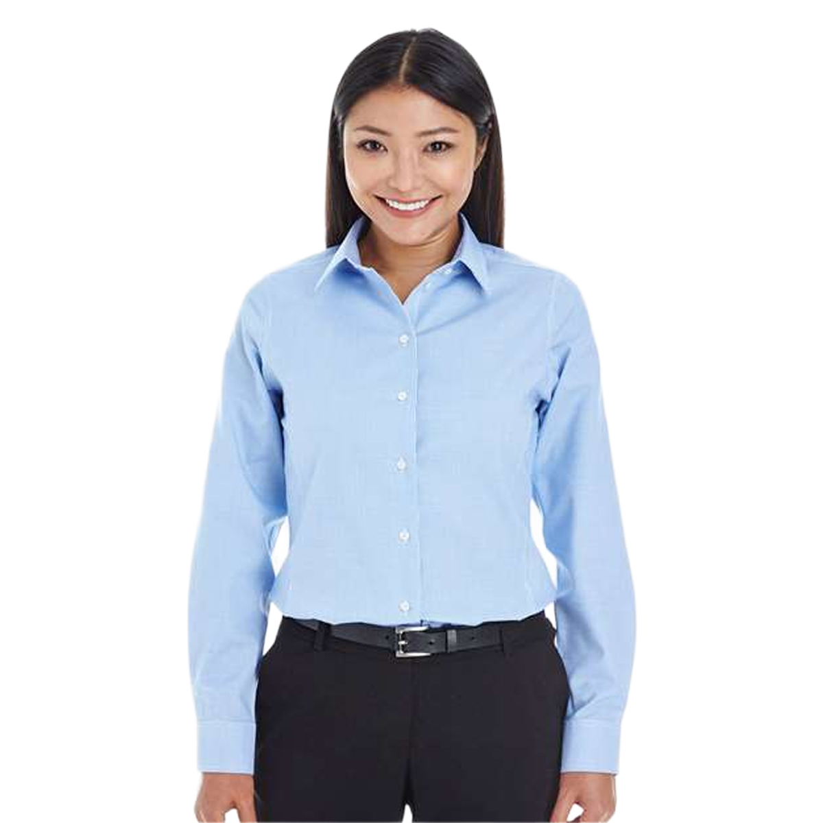 DEVON & JONES LADIES CROWN COLLECTION ROYAL DOBBY WOVEN DRESS SHIRT