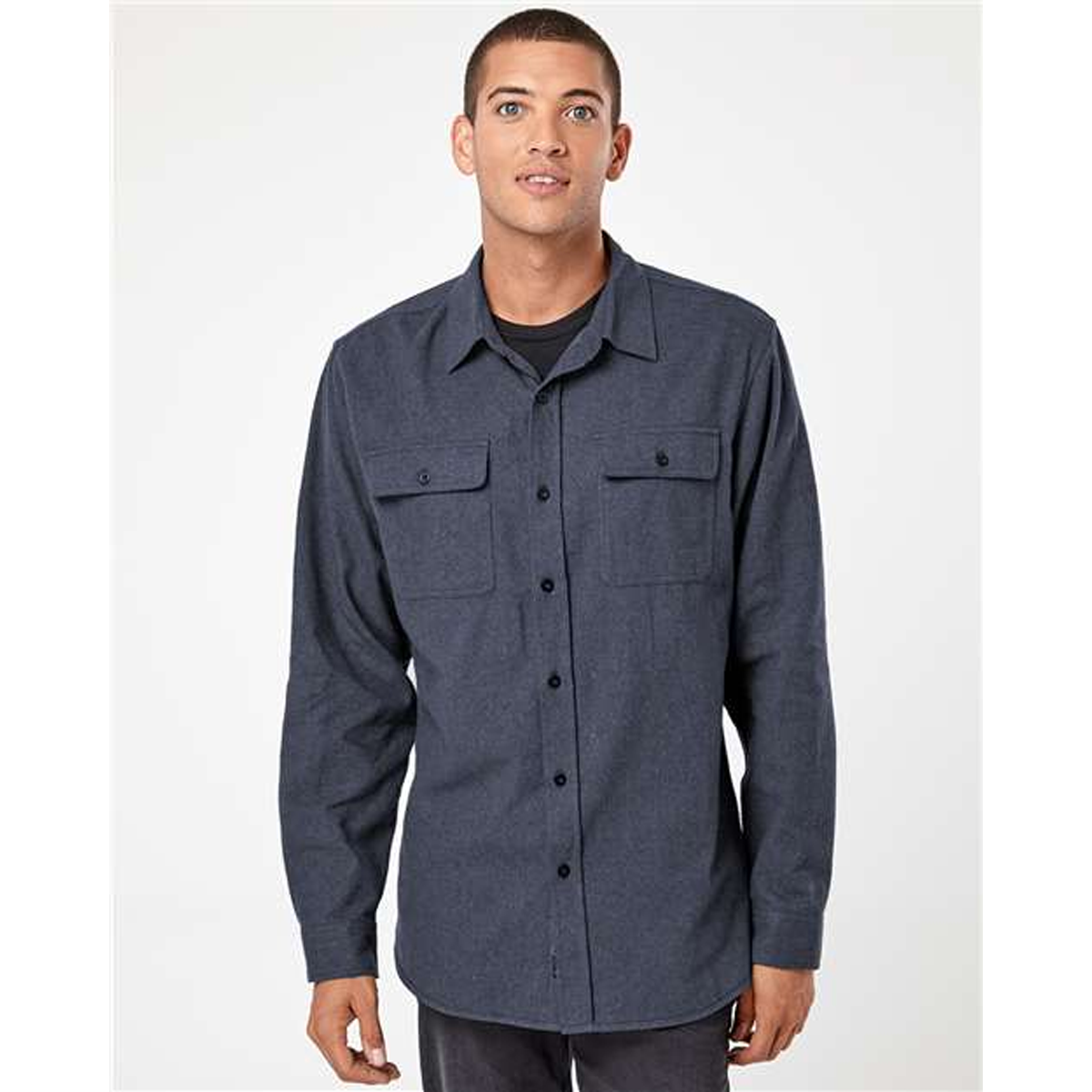 BURNSIDE MEN’S SOLID FLANNEL LONG SLEEVE