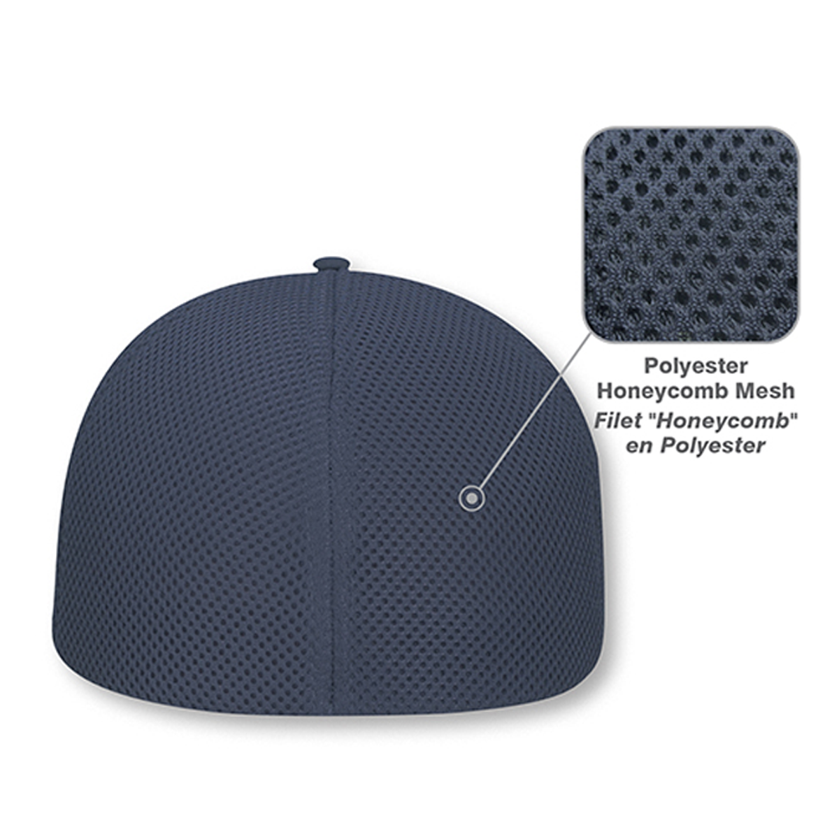 AJM 6-PANEL HONEYCOMB MESH FITTED HAT
