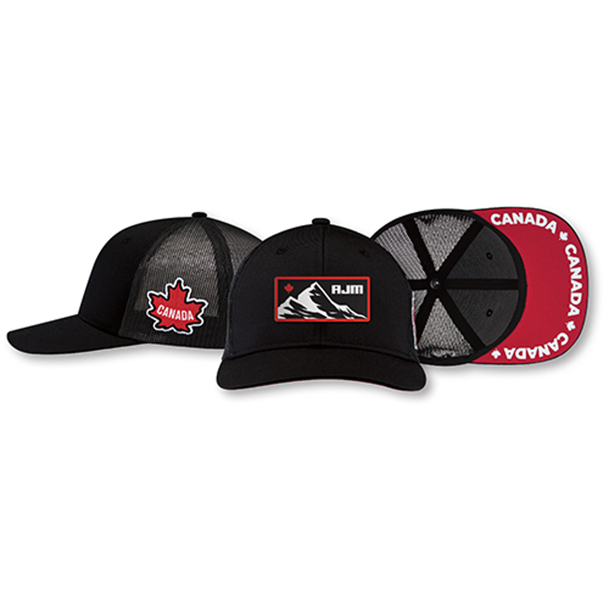 AJM 6-PANEL CANADA UNDER BRIM AND MAPLE LEAF PATCH HAT