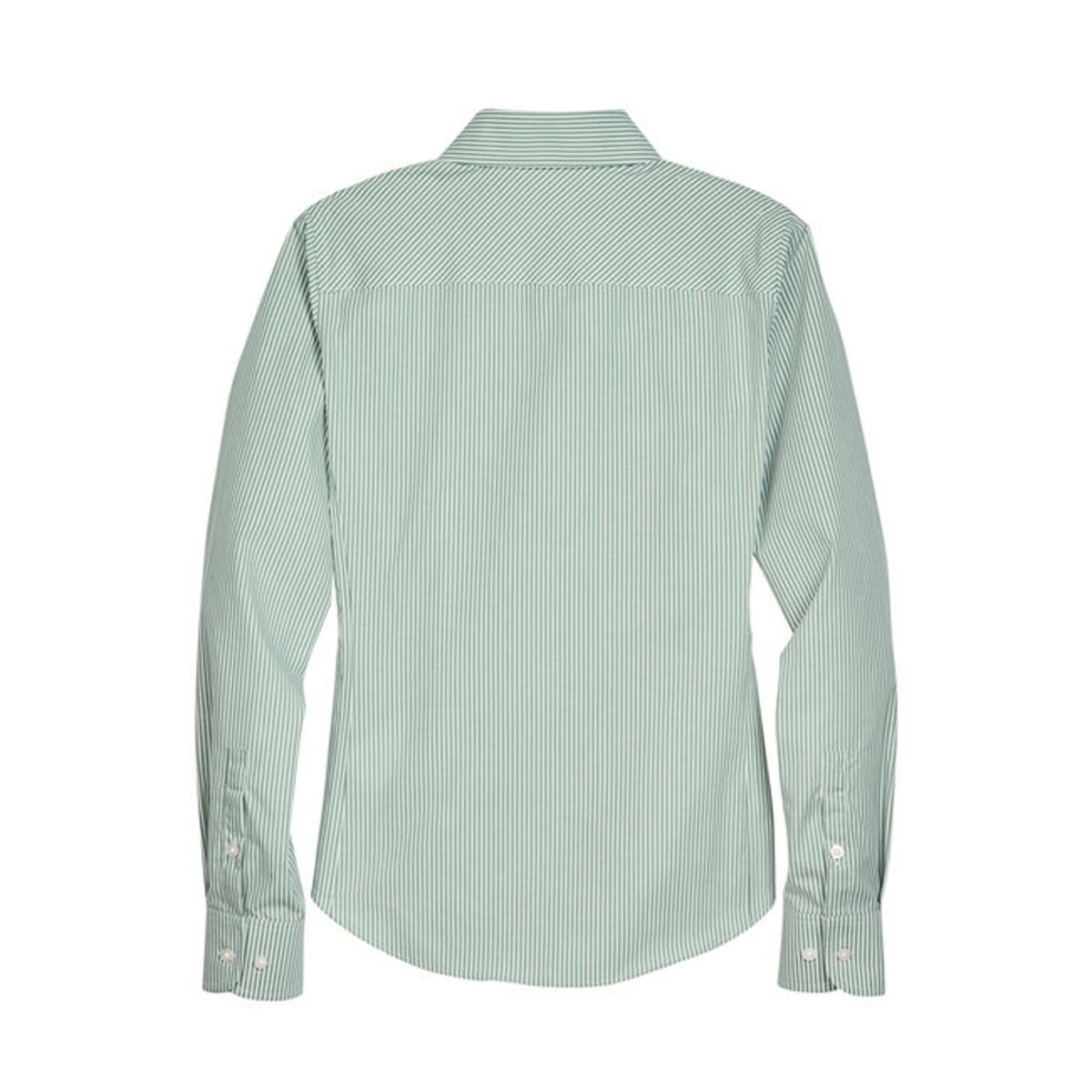 DEVON & JONES LADIES CROWN WOVEN BANKER STRIPE DRESS SHIRT