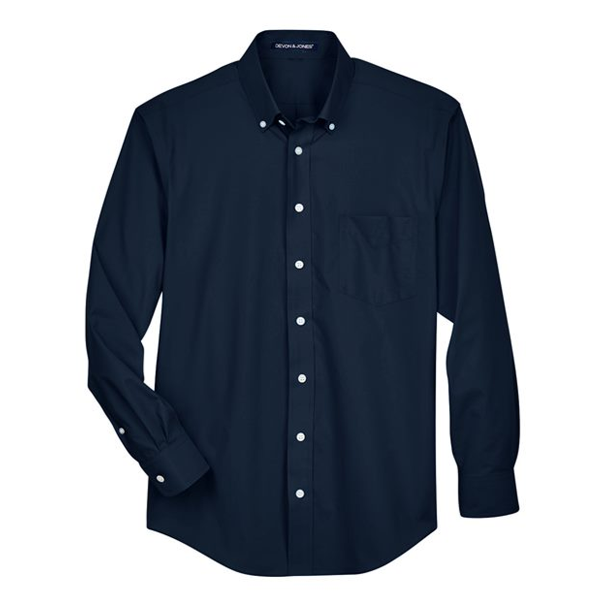 DEVON & JONES MEN'S CROWN COLLECTION BROADCLOTH WOVEN DRESS SHIRT